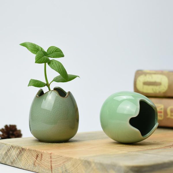 

vases ceramic small flower vase home decoration water culture container green plant tea ceremony handicraft ornaments j