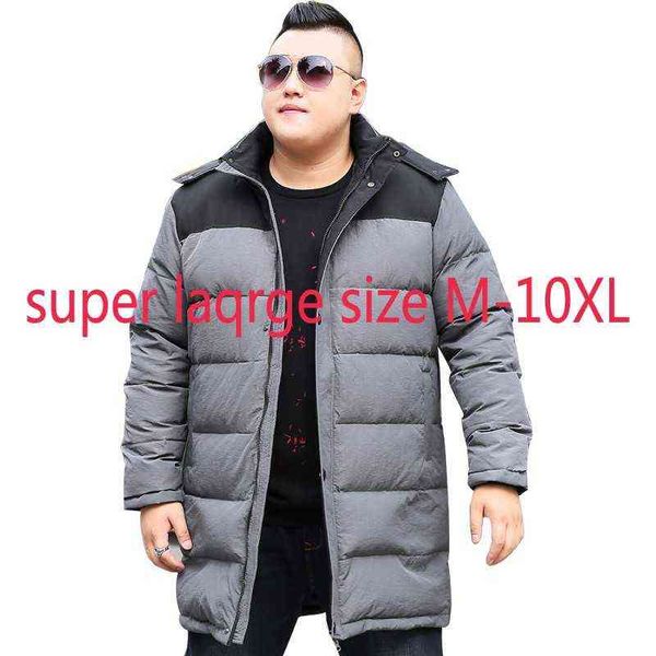 Neue Mode Hohe Qualität Extra Große Unten Jacke Männer Lange Verdickung Warme Mode Weiße Ente Unten Mantel Plus Größe m-11XL 12XL13XL Y1103