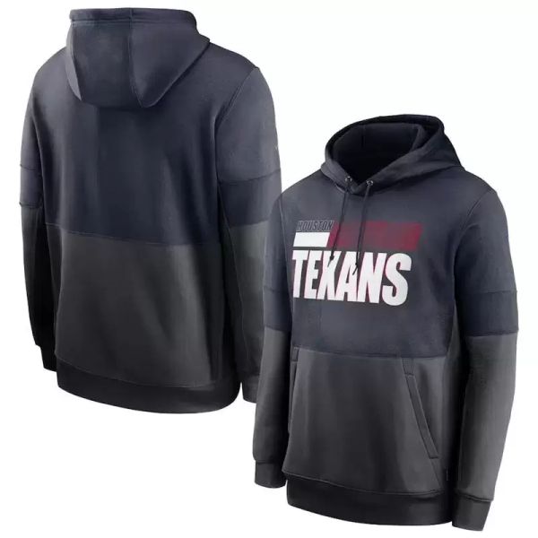 

houstontexansmen women youth sweatshirt sideline lockup performance pullover football hoodie, Black;red