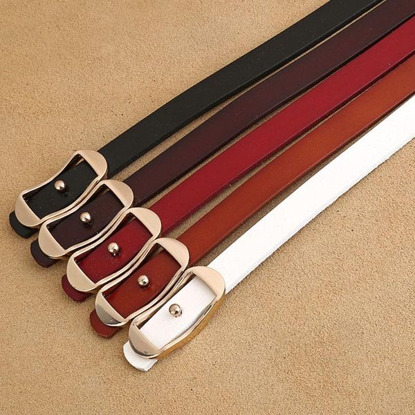 

belts casual all-match two-layer leather ladies belt, Black;brown