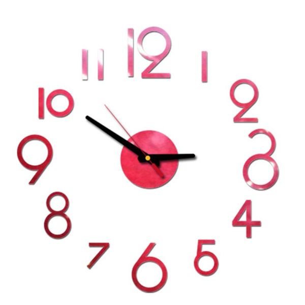 

wall clocks full digital large convenient diy gifts simple decorative clock modern silent bedroom for home acrylic mirror