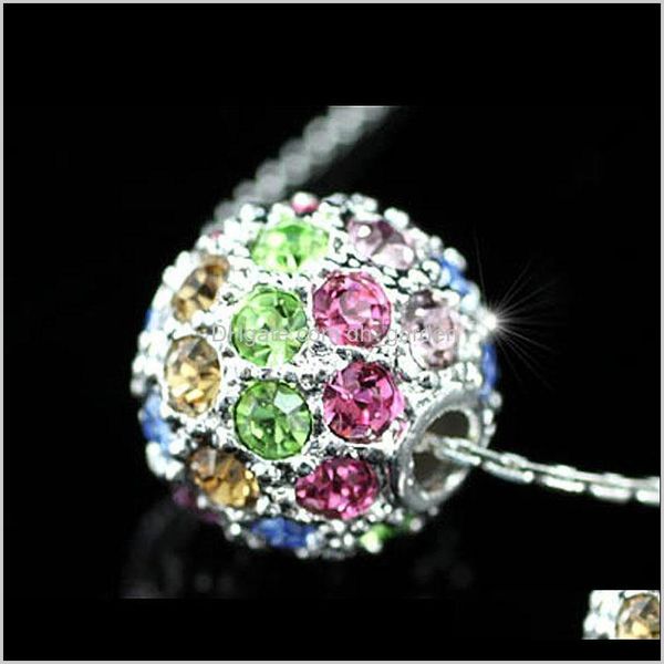 

& pendants jewelry drop delivery 2021 peacock star multi-color, clear white, pink, blue ball austrian crystal necklace csn092 pendant neckla, Silver