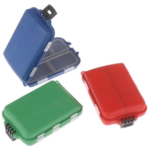 

fishing accessories plastic 10 compartments mini tackle box fish lures hooks baits storage holder square case pesca