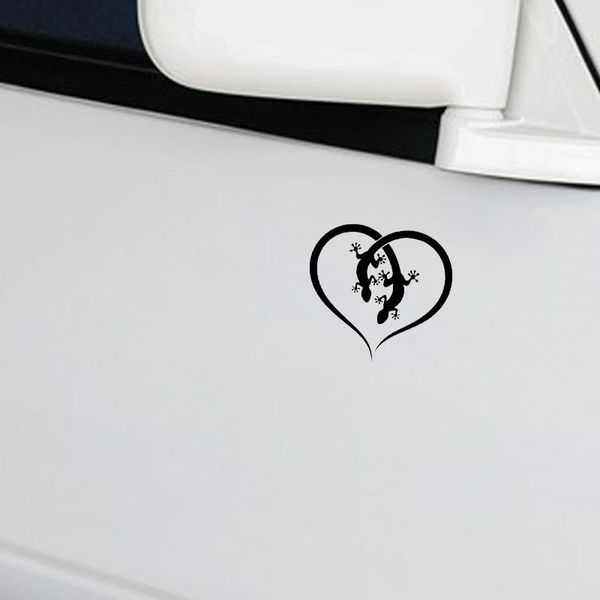 

12.1*11.5cm love lizard heart vinyl decor car modelling stickers bumper car window