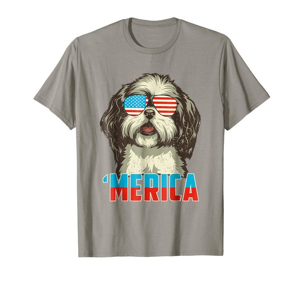 

4th of July Patriot Shih Tzu Merica T Shirt for Women Men, Mainly pictures