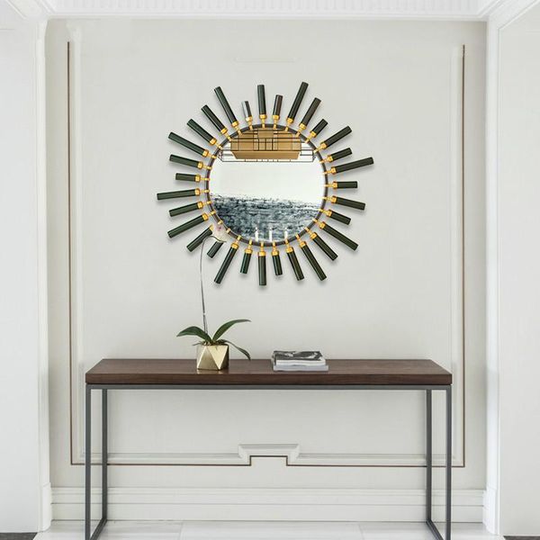 

mirrors model room hall wall hanging mirror decorative soft sofa background porch decoration sunglasses