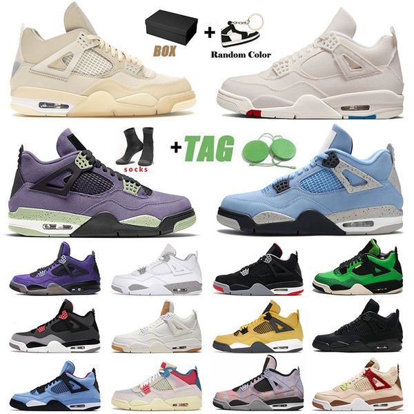 

mens womens jumpman 4 4s iv designer basketball shoes canyon purple canvas infrared black cat toro bravo cactus jack unc infrared sports sne