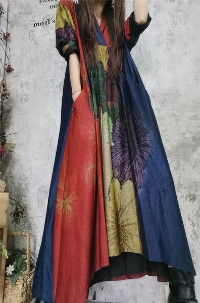 

Shredded ethnic impression ladies-neck dress female graffiti casual snippets midi dressed mujer hk175, Black;gray