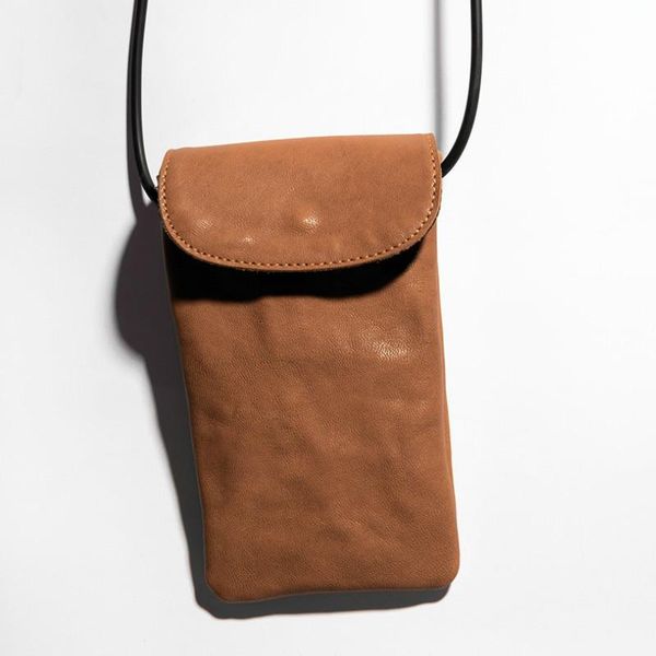

waist bags women's bag genuine leather solid flap sheepskin chest casual hasp phone anti rfid luxury handbags women designer