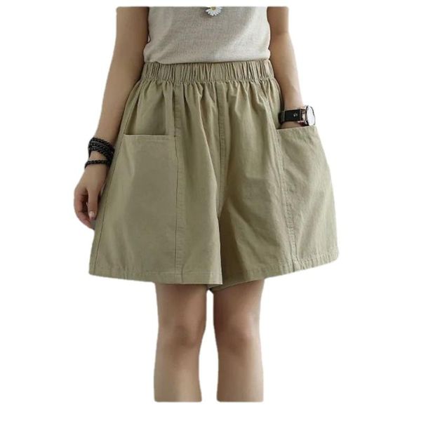 

women's pants & capris summer women pure color big pockets high waist casual loose fashion straight outdoor korean style clothes, Black;white