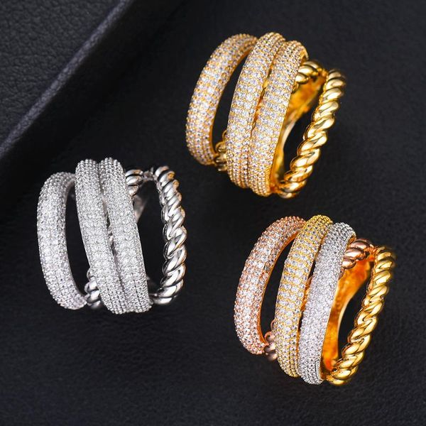 

siscathy new charms women rings fashion jewelry making full colorful cz cubic zirconia crystal dubai wedding engagement rings, Slivery;golden