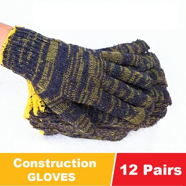 

disposable gloves construction cotton men's work mechanical eco household goods for country house and garden protective reusable hand gl