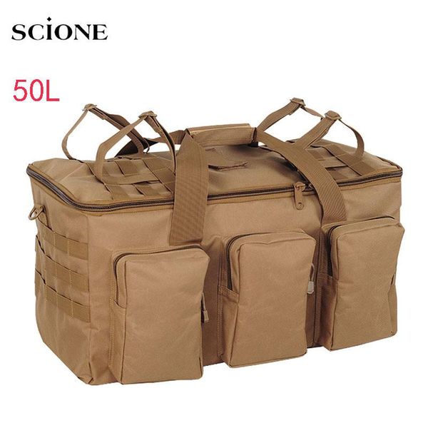 

backpack 50l outdoor military bag tactical large capacity camping bags men's hiking travel mountaineering army luggage x132a