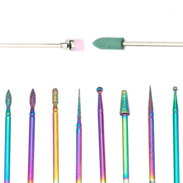 

wholesale 10pcs nail diamond drill bits acrylic file cuticle bit set1, Silver