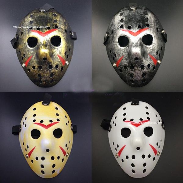 Maschera di Jason Maschera per il viso horror in maschera di Halloween Puntelli per costumi cosplay Taglia unica per donne Uomini bambini