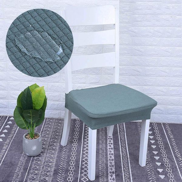 

water proof dining room backless chair covers elastic spandex bar stool anti-dust protector solid color seat case