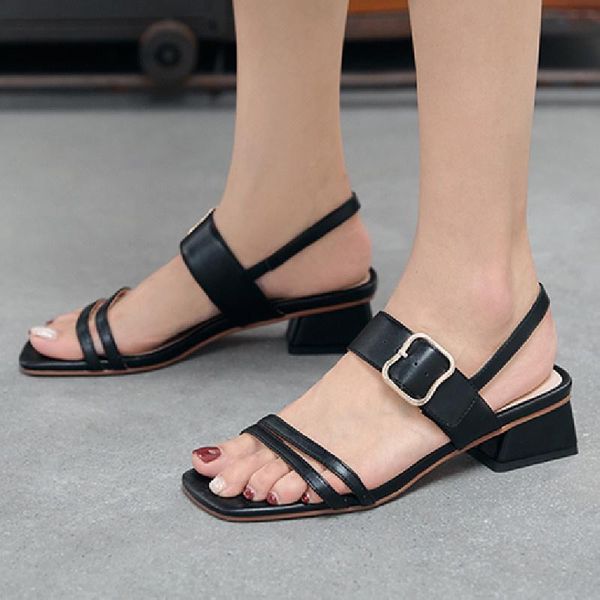 

brand women's sandals summer shoes for women casual low heels black white party female gladiator ladies 2021