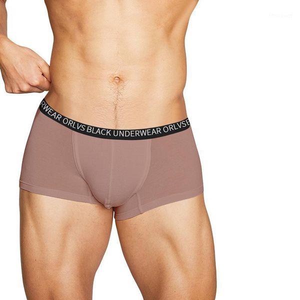 

underpants orlvs modal boxers man underwear comfort soft men boxer solid male shorts panties u pouch or6115, Black;white