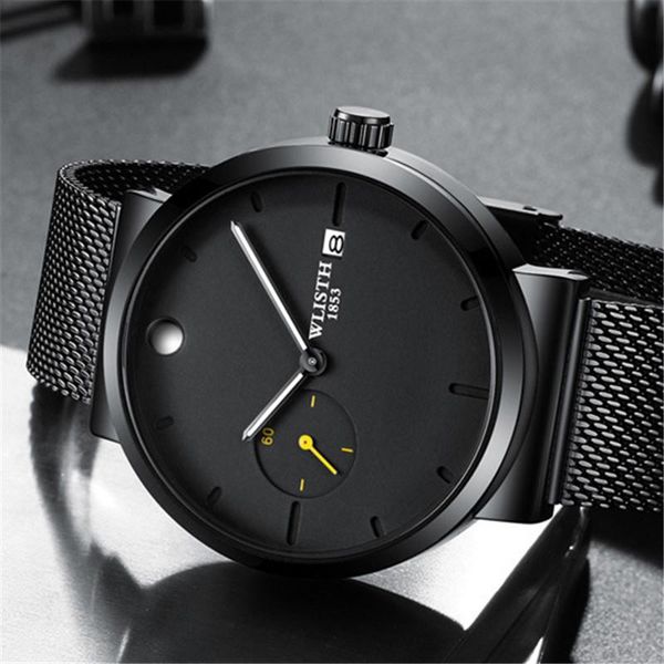 

wristwatches wlisth luxury fashion watches men quartz brand male wrist watch mesh steel clock date relogio masculino reloj hombre, Slivery;brown
