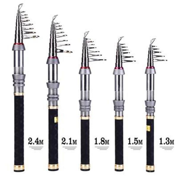 

1.3-2.7m mini carbon fiber outdoor sea fishing rod pole fish tackle tool accessories boat rods