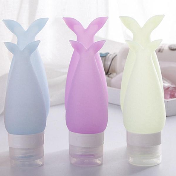 

storage bottles & jars 1pc 48ml portable silicone refillable bottle fish shape empty travel for lotion shampoo cosmetic squeeze containers