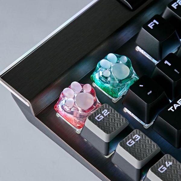 

mouse pads & wrist rests 3d resin -cat paws color pad mechanical keyboard keycaps for cherry mx switches