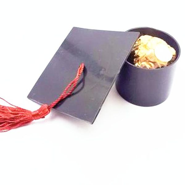 

gift wrap plastic graduation cap candy boxes creative wedding box entrance ceremony baby 12pcs/lot