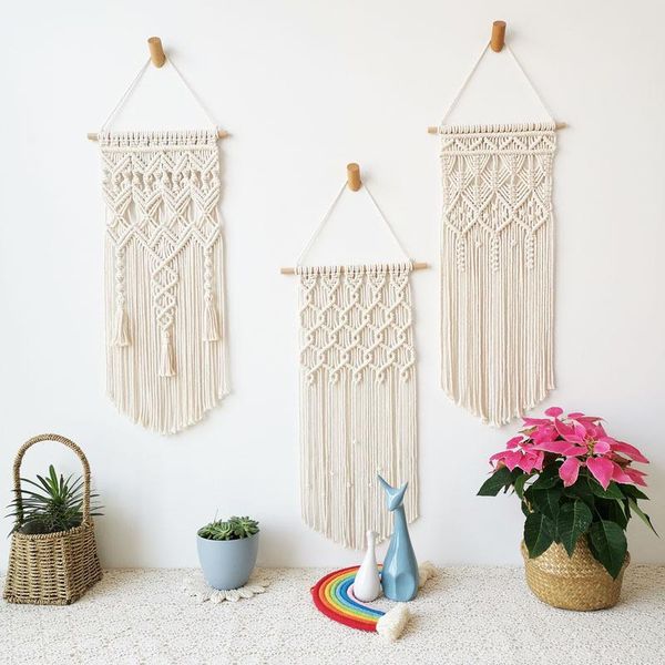 

tapestries macrame hand-woven wall hanging tapestry bohemian crafts decoration gorgeous for home bedroom