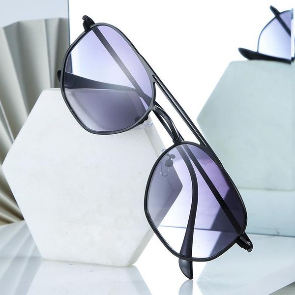 

sunglasses double beam color fashion glasses man street snap tide, White;black