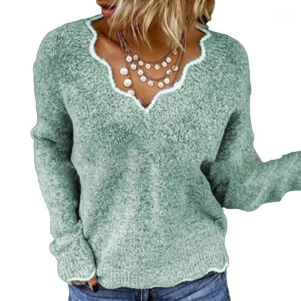 

fluffy sweaters pullovers casual women solid color long sleeve v neck irregular hem thin pullover sweater warm clothes winter, White;black