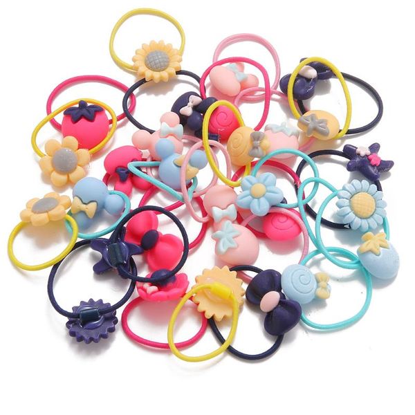 

hair clips & barrettes knitted children's rope with rubber band tie girls bag accessories headdress jewelry for women, Golden;silver