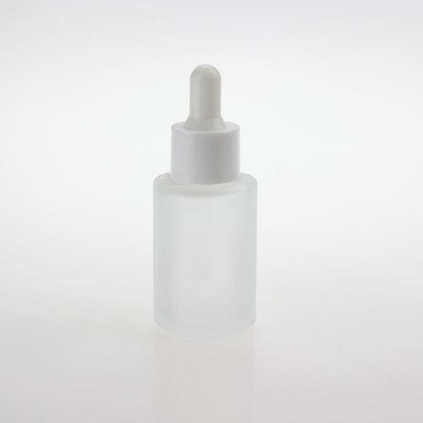 

storage bottles & jars 100pcs a lot 30ml round clear frosted glass dropper bottle for eye oil or foundation
