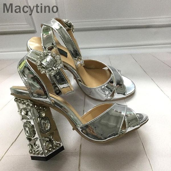 

macytino women heeled sandals bandage rhinestone ankle strap pumps super high heels  cm square lady shoes, Black