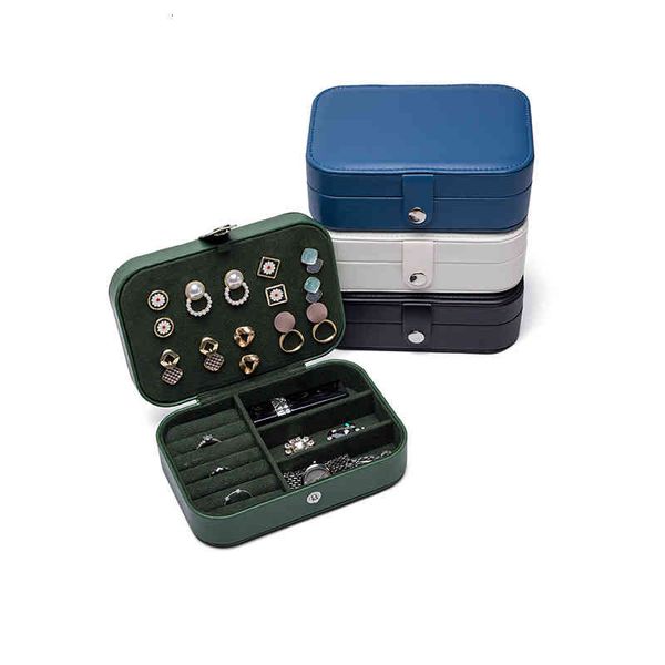 

cosmetic bags jewelry box earring portable ring packing multifunctional simple solid color