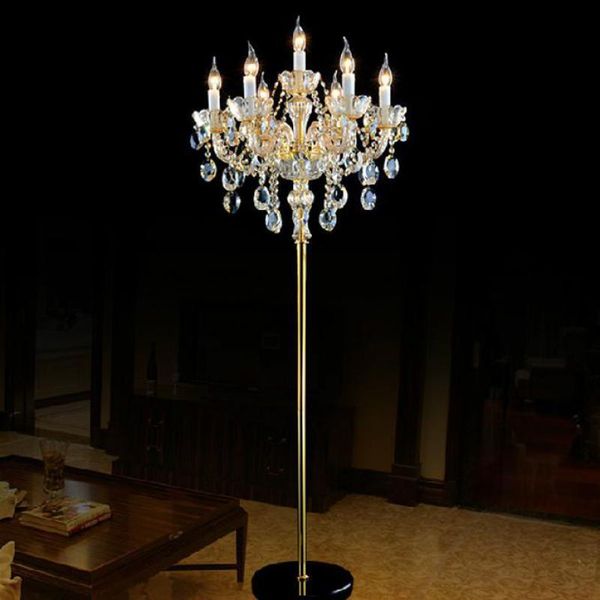 

floor lamps big champagne led lamp modern wedding glass candlestick living room crystal bedroom bedside light tripot