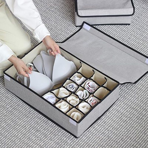 

storage drawers underwear box household drawer divider ties socks shorts bra wardrobe organizers foldable with lid closet organization