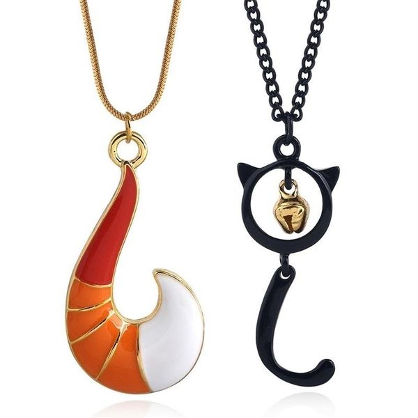 

pendant necklaces luxury orange hook cat necklace fashion trend cute animal daily wild exquisite jewelry temperament, Silver