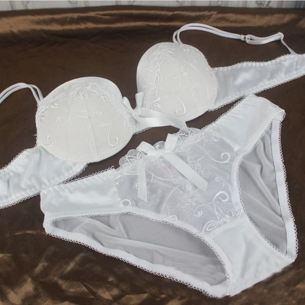 

bra set lace deep v underwear luxury noble gather up, Red;black