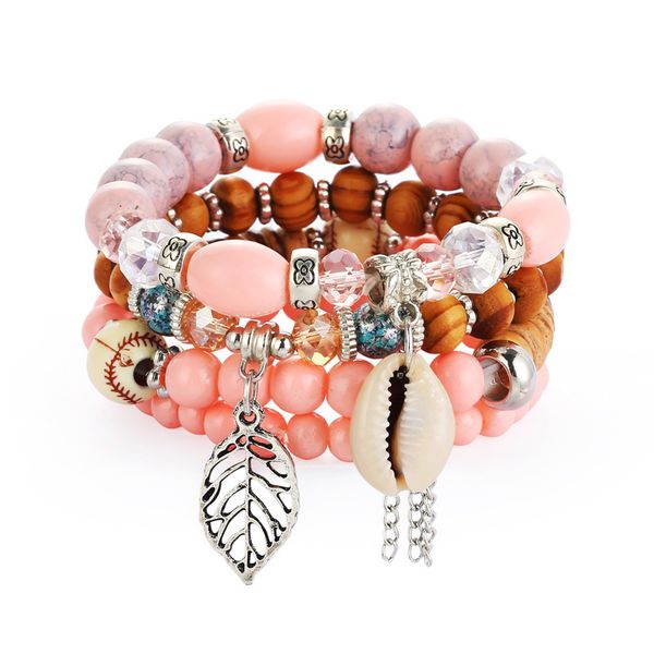 

multi-layer bracelet bohemian tassel pendant beads ethnic women's jewelry, Black