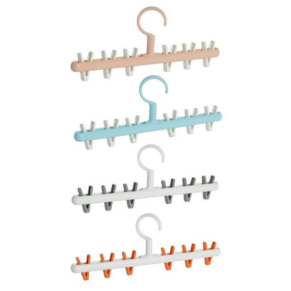 

hangers & racks multi-function laundry drying rack clothes hanger with 6 clips for bras socks