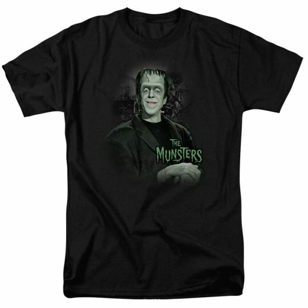 

the munsters man of the house t shirt mens licensed classic tv show herman black, White;black