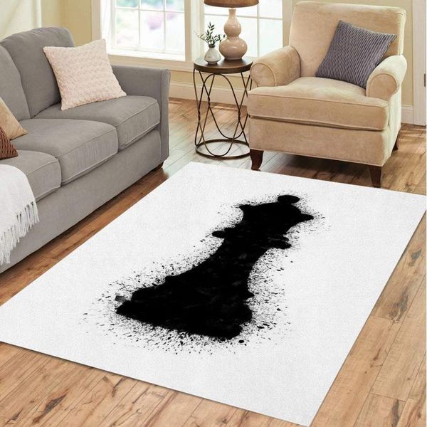 

carpets black queen printed pattern rug for living room floor rugs mat drop machine washable