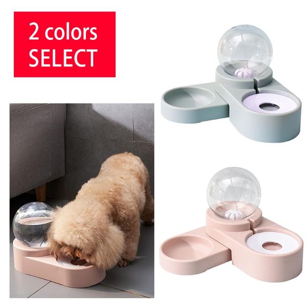 

dog bowls & feeders 2021 1.8l bubble pet food automatic feeder fountain water drinking for cat kitten feeding container supplies