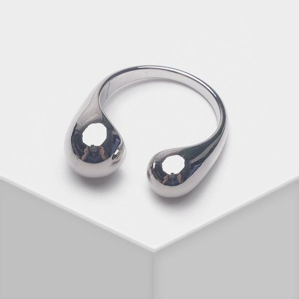 

cluster rings amorita boutique stylish round head open ring, Golden;silver