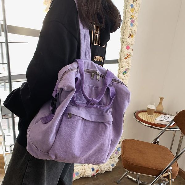 

backpack schoolbag female korean version of harajuku ulzzang student vintage feeling lazy style canvas all-match