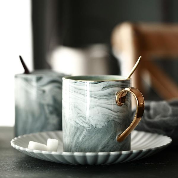 

mugs nordic minimalist danish marbling gold ceramic cup home creative mug office couple water eco friendly