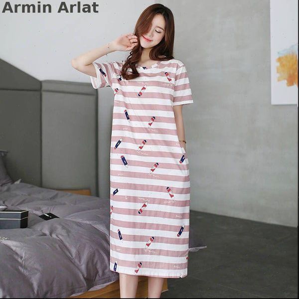 

cute print flower nightgown loose women sleepwear cotton nighty shirt gown sweet girl cartoon night dress oversize lingerie, Black;red