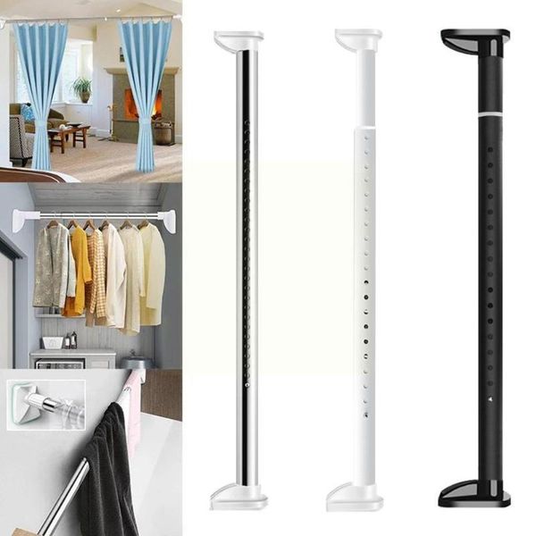 

shower curtains punch-clothing rod extendable steel curtain pole easy installation for diy space poles e4v3