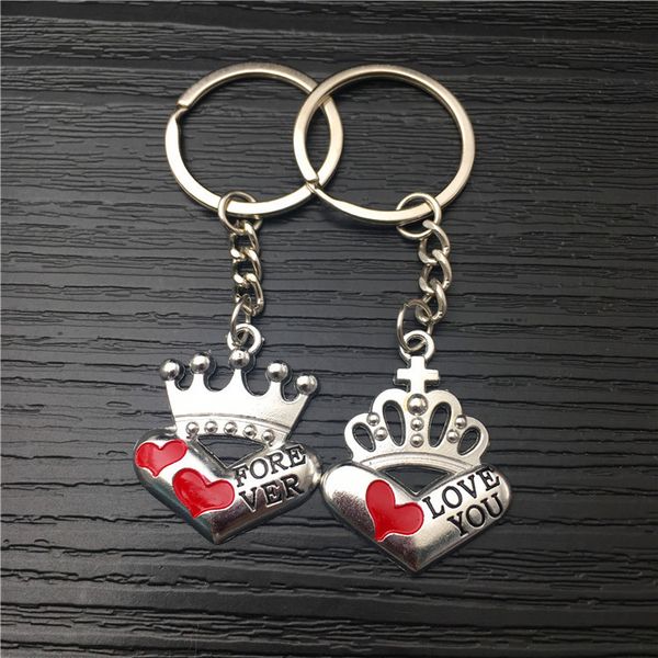 

keychains korean couple keychain metal creative keyring chain valentine's day gift, Silver