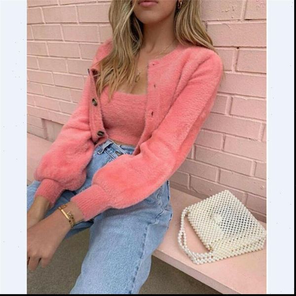 

plus size long sleeve womens sweater knitted fluffy cardigan solid coat jacket, White;black